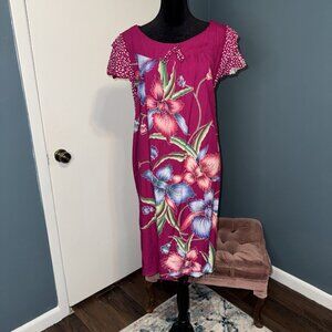 Rayon Sundress Handpainted Batik Raja Raw Edge Hem Indonesian Vintage Resort
